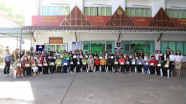 โครงการฝึกอาชีพให้ความรู้ชุมชนในเขตเทศบาลนครแม่สอดระยะยาว ประจำปีงบประมาณ 2564 หลักสูตรที่ 1 ดอกไม้ประดิษฐ์จากริบบิ้นผ้า