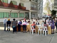 โครงการฝึกอาชีพให้ความรู้ชุมชนในเขตเทศบาลนครแม่สอดระยะยาว ประจำปีงบประมาณ 2564 หลักสูตรที่ 1 ดอกไม้ประดิษฐ์จากริบบิ้นผ้า