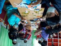 โครงการฝึกอาชีพให้ความรู้ชุมชนในเขตเทศบาลนครแม่สอดระยะยาว ประจำปีงบประมาณ 2564 หลักสูตรที่ 1 ดอกไม้ประดิษฐ์จากริบบิ้นผ้า