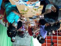 โครงการฝึกอาชีพให้ความรู้ชุมชนในเขตเทศบาลนครแม่สอดระยะยาว ประจำปีงบประมาณ 2564 หลักสูตรที่ 1 ดอกไม้ประดิษฐ์จากริบบิ้นผ้า