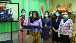 โครงการฝึกอาชีพให้ความรู้ชุมชนในเขตเทศบาลนครแม่สอดระยะยาว ประจำปีงบประมาณ 2564 หลักสูตรที่ 1 ดอกไม้ประดิษฐ์จากริบบิ้นผ้า