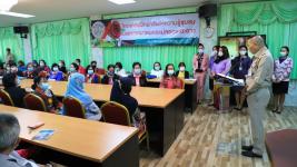 โครงการฝึกอาชีพให้ความรู้ชุมชนในเขตเทศบาลนครแม่สอดระยะยาว ประจำปีงบประมาณ 2564 หลักสูตรที่ 1 ดอกไม้ประดิษฐ์จากริบบิ้นผ้า