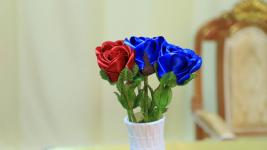 โครงการฝึกอาชีพให้ความรู้ชุมชนในเขตเทศบาลนครแม่สอดระยะยาว ประจำปีงบประมาณ 2564 หลักสูตรที่ 1 ดอกไม้ประดิษฐ์จากริบบิ้นผ้า