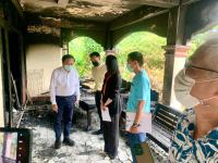 งานสังคมสงเคราะห์ ลงพื้นที่ชุมชนสองแคว 1 ครัวเรือนผ้ประสบเหตุอัคคีภัย เมื่อวันที่ 15 พฤษภาคม 2565 ที่ผ่านมา