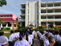 นายกเทศมนตรีนครแม่สอด พร้อมคณะผู้บริหาร ลงตรวจเยี่ยมสถานศึกษาโรงเรียนเทศบาลวัดดอนแก้ว