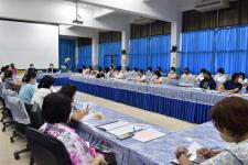 คณะผู้บริหารเทศบาลนครแม่สอดลงพื้นที่ตรวจเยี่ยม มอบนโยบายการจัดการศึกษา และจัดประชุมครูประจำเดือนกรกฏาคม 2565 โรงเรียนเทศบาลวัดชุมพลคีรี