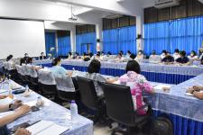 คณะผู้บริหารเทศบาลนครแม่สอดลงพื้นที่ตรวจเยี่ยม มอบนโยบายการจัดการศึกษา และจัดประชุมครูประจำเดือนกรกฏาคม 2565 โรงเรียนเทศบาลวัดชุมพลคีรี