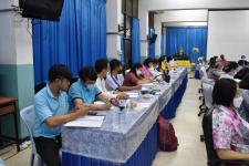 คณะผู้บริหารเทศบาลนครแม่สอดลงพื้นที่ตรวจเยี่ยม มอบนโยบายการจัดการศึกษา และจัดประชุมครูประจำเดือนกรกฏาคม 2565 โรงเรียนเทศบาลวัดชุมพลคีรี