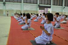 เทศบาลนครแม่สอด โดยโรงเรียนเทศบาลวัดชุมพลคีรีจัดโครงการกิจกรรมฝึกจิตสมาธิสำหรับเด็กปฐมวัย