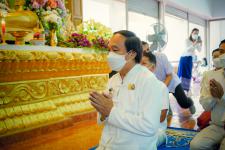 เทศบาลนครแม่สอดร่วมกับวัดแม่ซอดหน้าด่าน ร่วมสืบสานประเพณีแล้อุ๊ปั๊ดตะก่า ประจำปี 2565