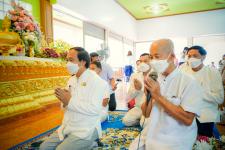 เทศบาลนครแม่สอดร่วมกับวัดแม่ซอดหน้าด่าน ร่วมสืบสานประเพณีแล้อุ๊ปั๊ดตะก่า ประจำปี 2565