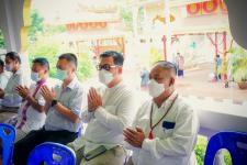 เทศบาลนครแม่สอดร่วมกับวัดแม่ซอดหน้าด่าน ร่วมสืบสานประเพณีแล้อุ๊ปั๊ดตะก่า ประจำปี 2565