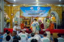 เทศบาลนครแม่สอดร่วมกับวัดแม่ซอดหน้าด่าน ร่วมสืบสานประเพณีแล้อุ๊ปั๊ดตะก่า ประจำปี 2565