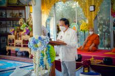 เทศบาลนครแม่สอดร่วมกับวัดแม่ซอดหน้าด่าน ร่วมสืบสานประเพณีแล้อุ๊ปั๊ดตะก่า ประจำปี 2565