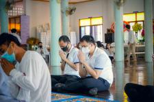 เทศบาลนครแม่สอดร่วมกับวัดแม่ซอดหน้าด่าน ร่วมสืบสานประเพณีแล้อุ๊ปั๊ดตะก่า ประจำปี 2565