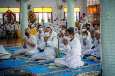 เทศบาลนครแม่สอดร่วมกับวัดแม่ซอดหน้าด่าน ร่วมสืบสานประเพณีแล้อุ๊ปั๊ดตะก่า ประจำปี 2565