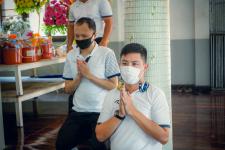 เทศบาลนครแม่สอดร่วมกับวัดแม่ซอดหน้าด่าน ร่วมสืบสานประเพณีแล้อุ๊ปั๊ดตะก่า ประจำปี 2565