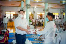 เทศบาลนครแม่สอดร่วมกับวัดแม่ซอดหน้าด่าน ร่วมสืบสานประเพณีแล้อุ๊ปั๊ดตะก่า ประจำปี 2565