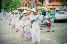 เทศบาลนครแม่สอดร่วมกับวัดแม่ซอดหน้าด่าน ร่วมสืบสานประเพณีแล้อุ๊ปั๊ดตะก่า ประจำปี 2565