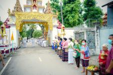 เทศบาลนครแม่สอดร่วมกับวัดแม่ซอดหน้าด่าน ร่วมสืบสานประเพณีแล้อุ๊ปั๊ดตะก่า ประจำปี 2565