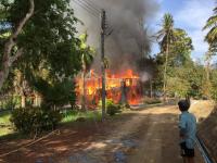 ดับเพลิงเเม่สอดระงับเหตุเพลิงไหม้บ้านประชาชน บ้านห้วยบง