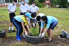 โรงเรียนเทศบาลเฉลิมพระเกียรติฯ ร่วมปลูกต้นไม้ เนื่องในวโรกาสวันเฉลิมพระชนมพรรษาสมเด็จพระนางเจ้าสิริกิติ์พระบรมราชินีนาถ พระบรมราชชนนีพันปีหลวง