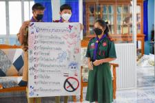 โรงเรียนเทศบาลวัดดอนแก้ว ร่วมกับชมรมพุทธศาสตร์สากล จัดกิจกรรมรณรงค์ต้านสิ่งเสพติดและการใช้กัญชาในสถานศึกษา