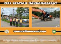 งานเทศกิจ ออกอำนวยความสะดวกการจราจร กรณีแก้ไขปัญหาน้ำท่วมขังใกล้แขวงการทางตาก แม่สอด