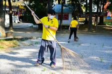 กองการศึกษา และสถานศึกษาในสังกัด ร่วมกิจกรรมจิตอาสาบำเพ็ญสาธารณประโยชน์