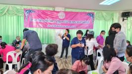 โครงการฝึกอาชีพให้ความรู้ชุมชนในเขตเทศบาลนครแม่สอด “หลักสูตรน้ำยาดันฝุ่น น้ำยาซักผ้า”