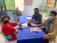 ลงชุมชน เพื่อประชาสัมพันธ์โรงเรียนผู้สูงอายุ แจกเบี้ยผู้สูงอายุและคนพิการ มนพื้นที่ชุมชนจ๊อกจอ ชุมชนสันตันปิ่น และชุมชนบ้านทุ่ง