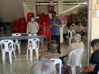 ลงชุมชน เพื่อประชาสัมพันธ์โรงเรียนผู้สูงอายุ แจกเบี้ยผู้สูงอายุและคนพิการ มนพื้นที่ชุมชนจ๊อกจอ ชุมชนสันตันปิ่น และชุมชนบ้านทุ่ง