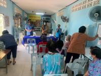 ลงชุมชน เพื่อประชาสัมพันธ์โรงเรียนผู้สูงอายุ แจกเบี้ยผู้สูงอายุและคนพิการ มนพื้นที่ชุมชนจ๊อกจอ ชุมชนสันตันปิ่น และชุมชนบ้านทุ่ง