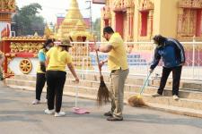กองการเจ้าหน้าที่ ร่วมกิจกรรมจิตอาสาพัฒนาวัด เนื่องในวันมาฆบูชา