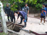 ดับเพลิงเเม่สอดออกติดตั้งเครื่องสูบน้ำ ชุมชนประชารักษ์