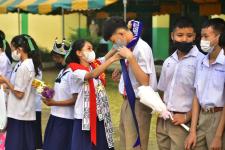 พิธีปัจฉิมนิเทศนักเรียนชั้นประถมศึกษาปีที่ 6 และชั้นมัธยมศึกษาปีที่ 3 โรงเรียนเทศบาลวัดมณีไพรสณฑ์ 