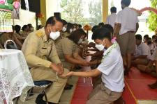 พิธีปัจฉิมนิเทศนักเรียนชั้นประถมศึกษาปีที่ 6 และชั้นมัธยมศึกษาปีที่ 3 โรงเรียนเทศบาลวัดมณีไพรสณฑ์ 