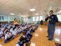 ดับเพลิงนครแม่สอด ออกให้ความรู้การป้องกันอัคคีภัยในสถานศึกษา โรงเรียนบ้านหนองน้ำเขียว ตำบลแม่กุ