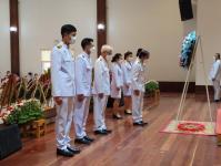 กองการเจ้าหน้าที่ เข้าร่วมพิธีวางพวงมาลาในวันสมเด็จพระนเรศวรมหาราช