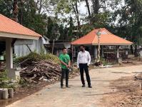 ผุ้อำนวยการกองการศึกษา เทศบาลนครแม่สอด ตรวจเยี่ยมการก่อสร้างศาลสมเด็จฯ การก่อสร้างสระว่ายน้ำ และสนามกีฬา 5 อำเภอชายแดน เทศบาลนครแม่สอด