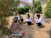 ลงพื้นที่เยี่ยมบุคคลไร้บ้านในพื้นที่ เพื่อจัดเก็บฐานข้อมูลบุคคลในการวางแผนด้านการพัฒนาคุณภาพชีวิตต่อไป