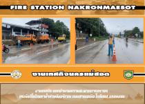งานเทศกิจ ออกอำนวยความสะดวกการจราจร กรณีแก้ไขปัญหาน้ำท่วมขังบริเวณ ถนนสายเอเชีย ใกล้บขส.แหลมงอบ