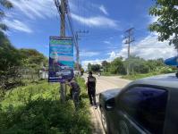 เจ้าหน้าที่เทศกิจ ลงพื้นที่เก็บป้ายโฆษณาไม่ได้รับอนุญาต พื้นที่เทศบาลนครแม่สอด