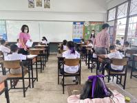 หน่วยศึกษานิเทศก์ ตรวจเยี่ยมสถานศึกษาในสังกัดดำเนินโครงการส่งเสริมการอ่านสำหรับนักเรียนในสังกัดเทศบาลนครแม่สอด ประจำปี 2566