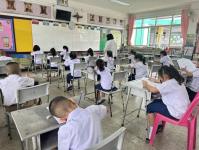 หน่วยศึกษานิเทศก์ ตรวจเยี่ยมสถานศึกษาในสังกัดดำเนินโครงการส่งเสริมการอ่านสำหรับนักเรียนในสังกัดเทศบาลนครแม่สอด ประจำปี 2566