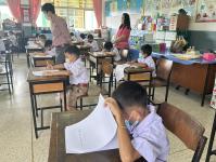 หน่วยศึกษานิเทศก์ ตรวจเยี่ยมสถานศึกษาในสังกัดดำเนินโครงการส่งเสริมการอ่านสำหรับนักเรียนในสังกัดเทศบาลนครแม่สอด ประจำปี 2566