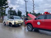 ดับเพลิงนครแม่สอด ออกช่วยเหลือประชาชนเหตุรถยนต์สตาร์ทไม่ติด ใกล้แยกบ้านหนองบัว