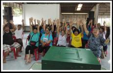 งานพัฒนาชุมชน-เลือกตั้งหัวหน้ากลุ่มพัฒนาสตรีในเขตเทศบาลนครแม่สอด ทั้ง 20 ชุมชน