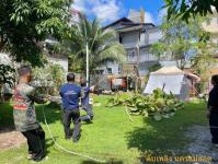 ดับเพลิงแม่สอด ออกตัดต้นไม้แนวสายไฟฟ้า บริเวณหลัง บริษัท AIA