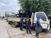 ดับเพลิงแม่สอด ออกตัดต้นไม้สี่แยกร้านขายปลา(ตลาดพาเจริญ)